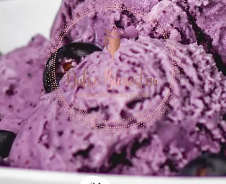 Helado de arándanos