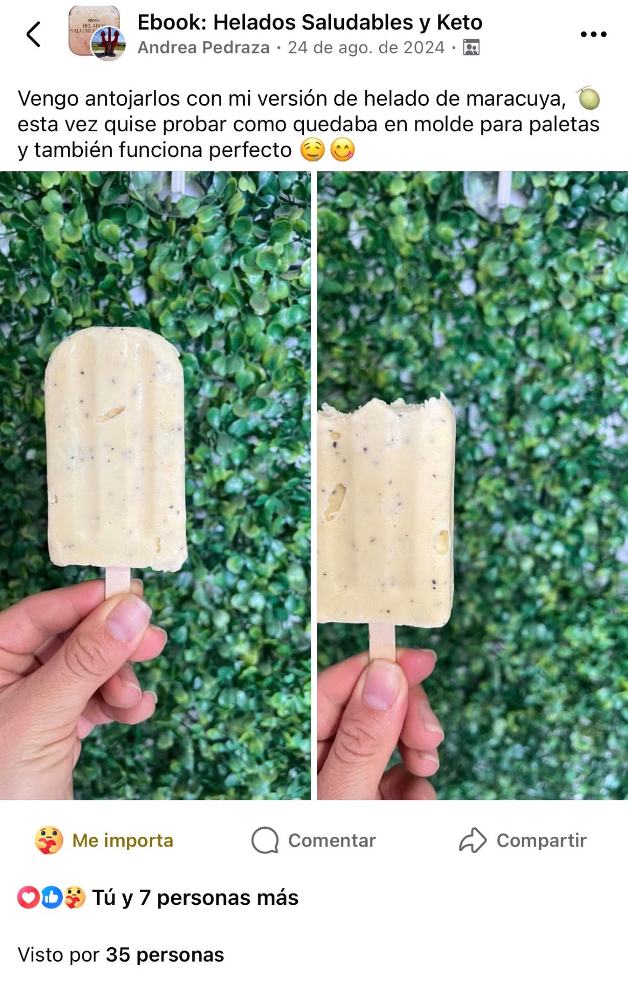 Testimonio de alumna con paletas de maracuyá keto